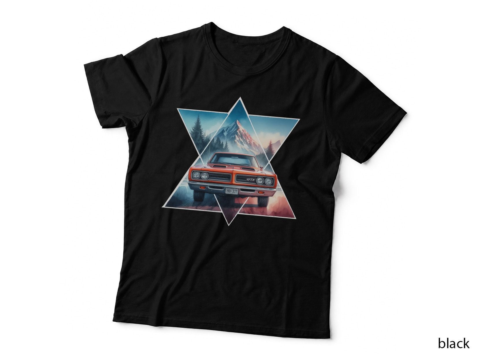 Mountain Triangle Pontiac Gtx Geometric Retro T-Shirt