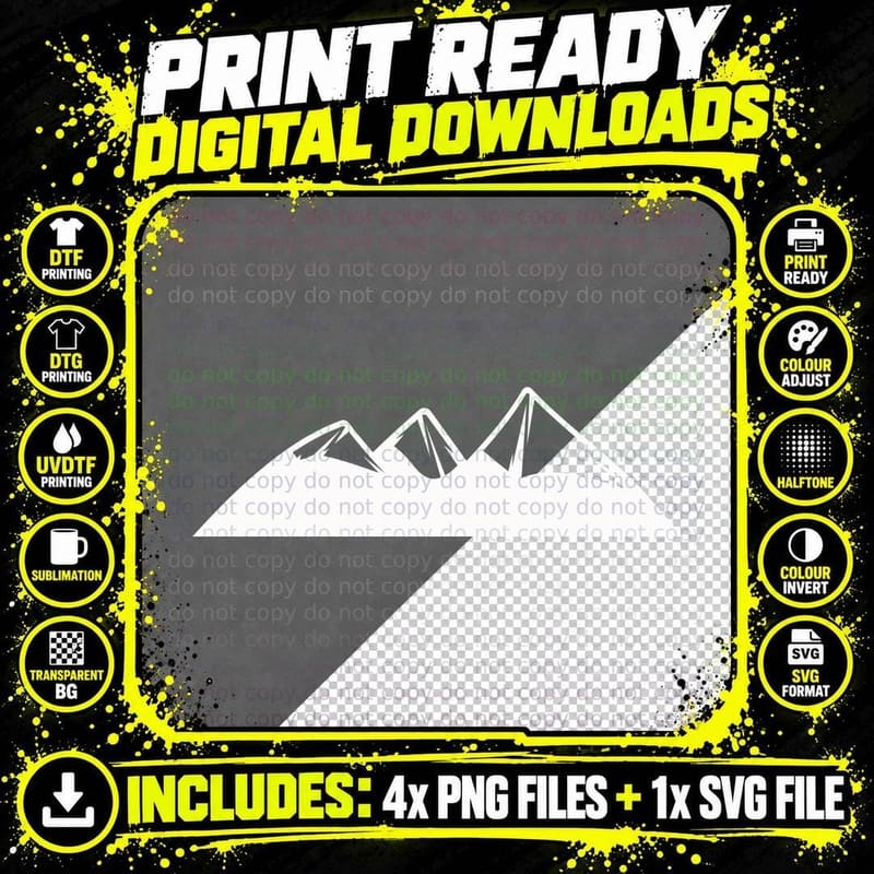 Mountain Triangle Range Outdoor T-Shirt Png SVG Digital Bundle
