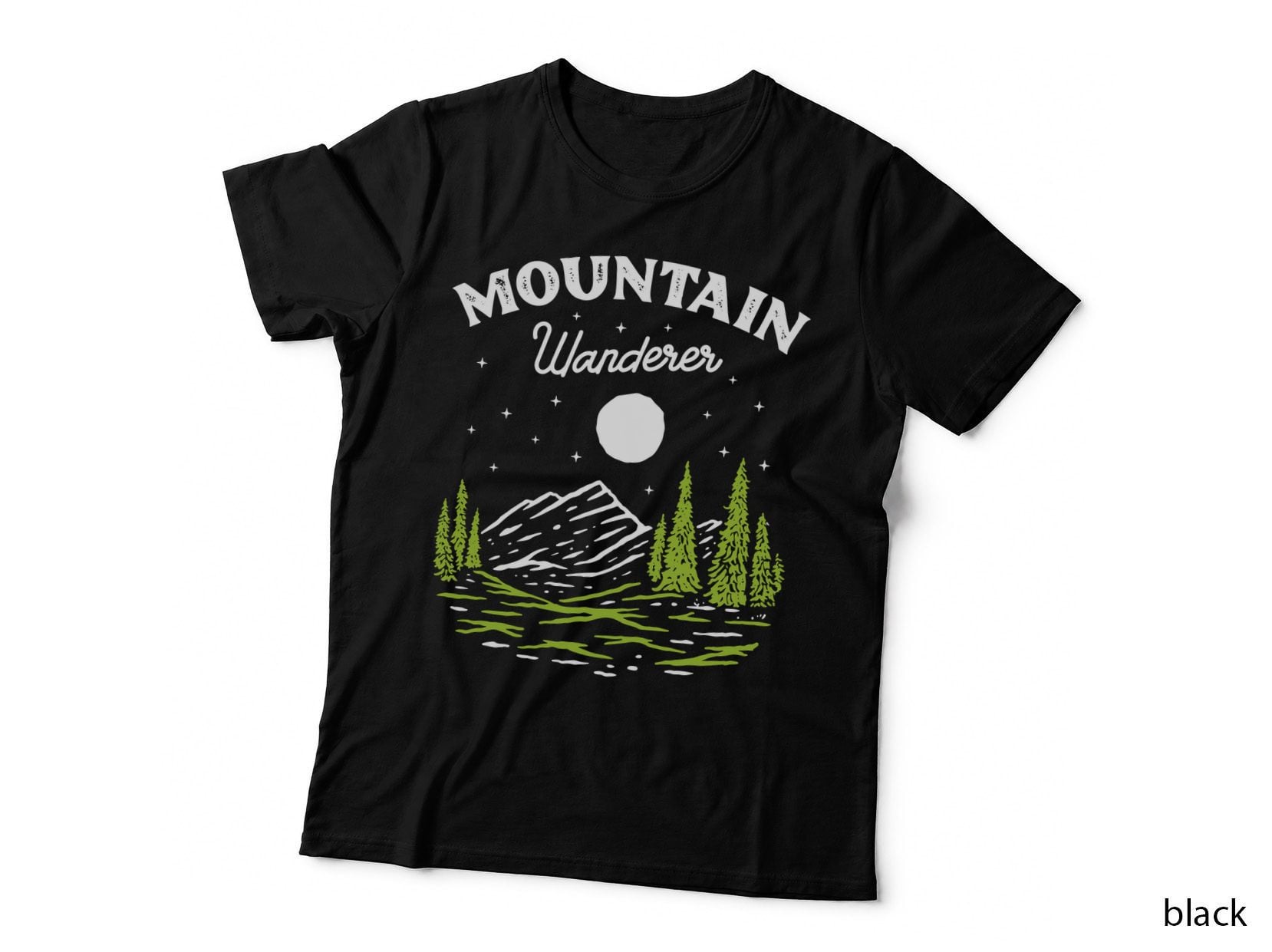 Mountain Wanderer Landscape Retro T-Shirt