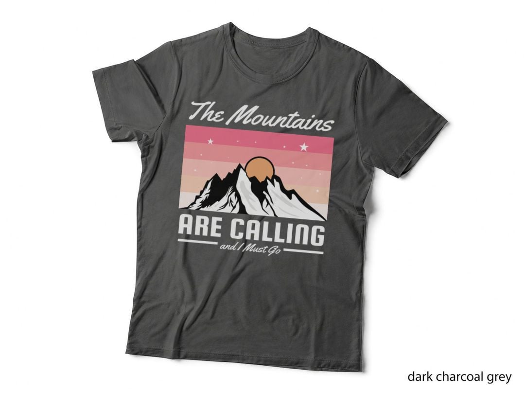 Mountains Calling the Are and I Must Go Retro Landscape Adventure T-Shirt