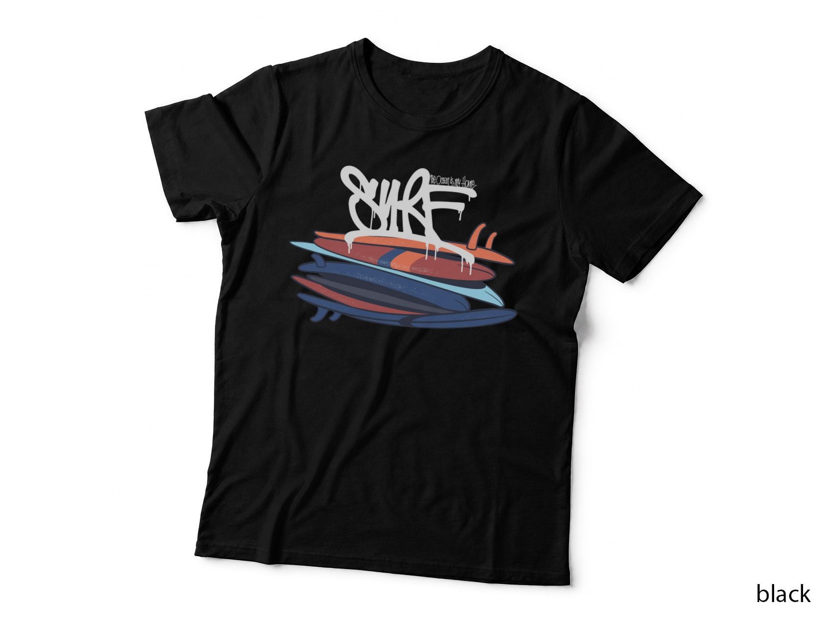 Surf Boards Surfboards Stacked Graffiti Colorful Street T-Shirt