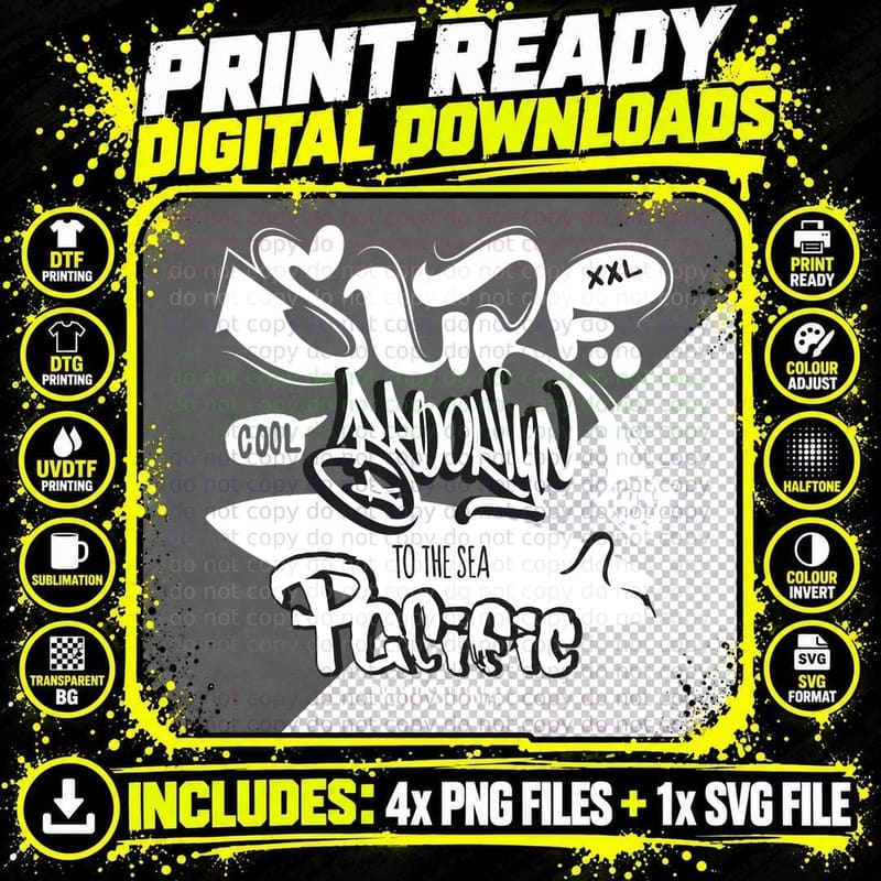 Surf Paradise Xxl Andolina Cool to the Sea Surfing Png SVG Digital Bundle