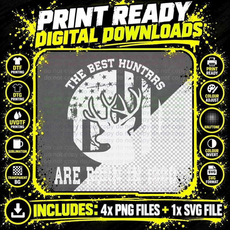 The Best Huntrrs Are Born in 1980 Outdoor Adventure Png SVG Digital Bundle