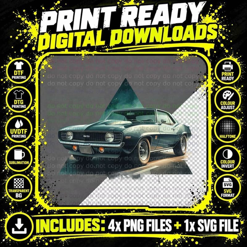Triangle Mountain Black Geometric Green Car T-Shirt Png SVG Digital Bundle