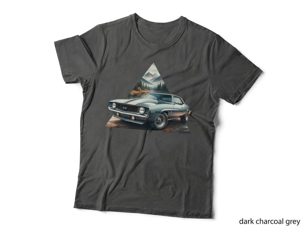Triangle Mountain Cream Geometric Landscape Retro T-Shirt