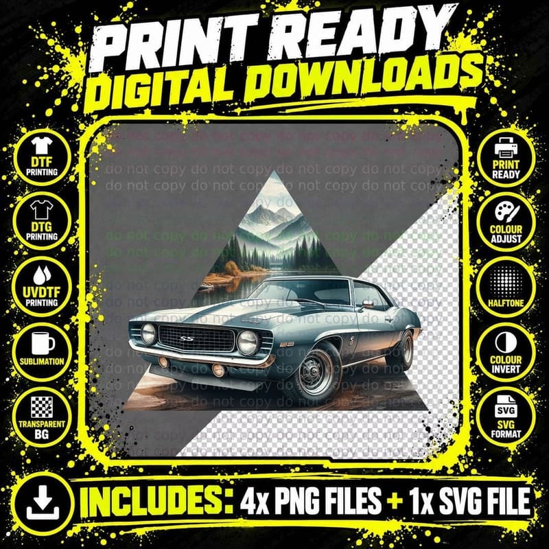 Triangle Mountain Cream Geometric Landscape Retro T-Shirt Png SVG Digital Bundle