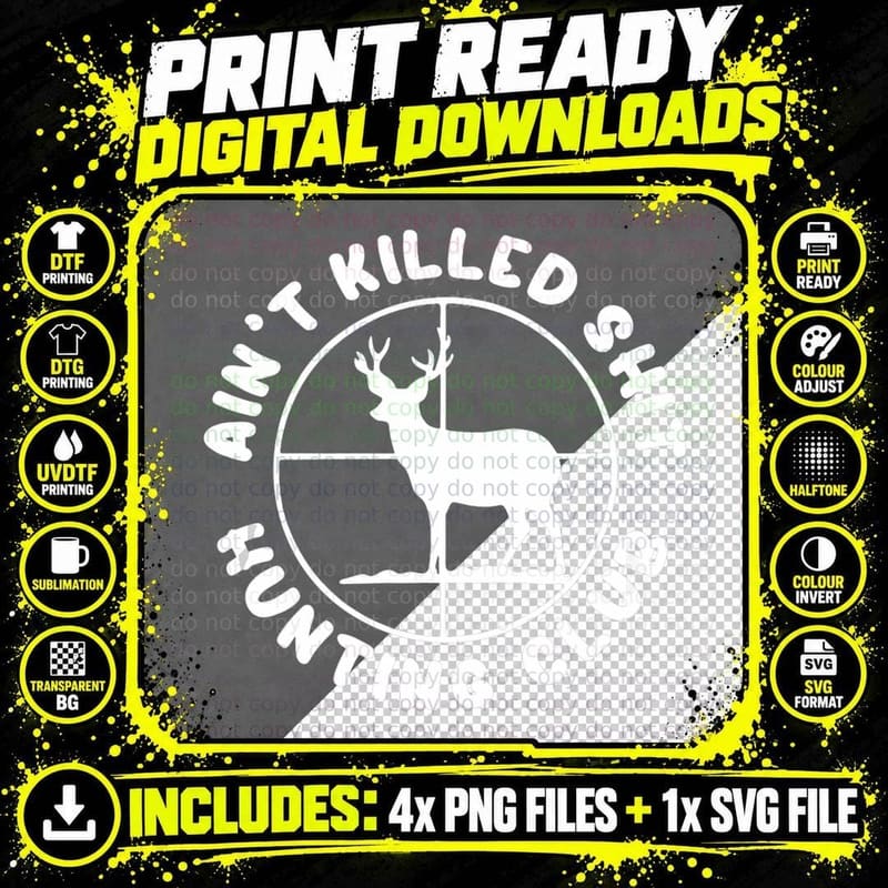 Ain't Killed Shit Hunting Club, Men's, Outdoor Png SVG Digital Bundle