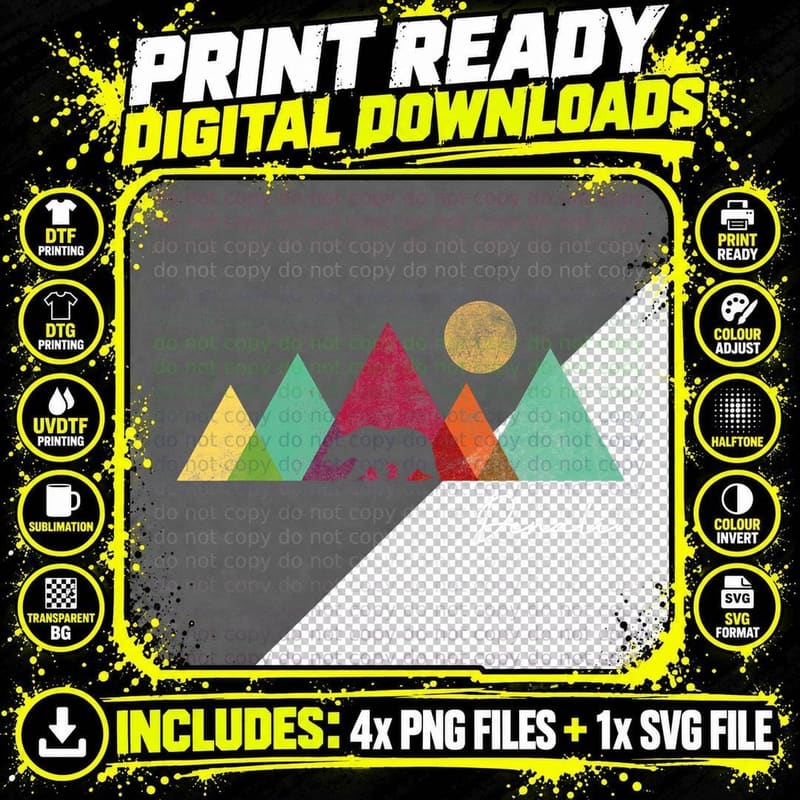 Alaska Denali National Park Bear Mountains Souvenir Png SVG Digital Bundle