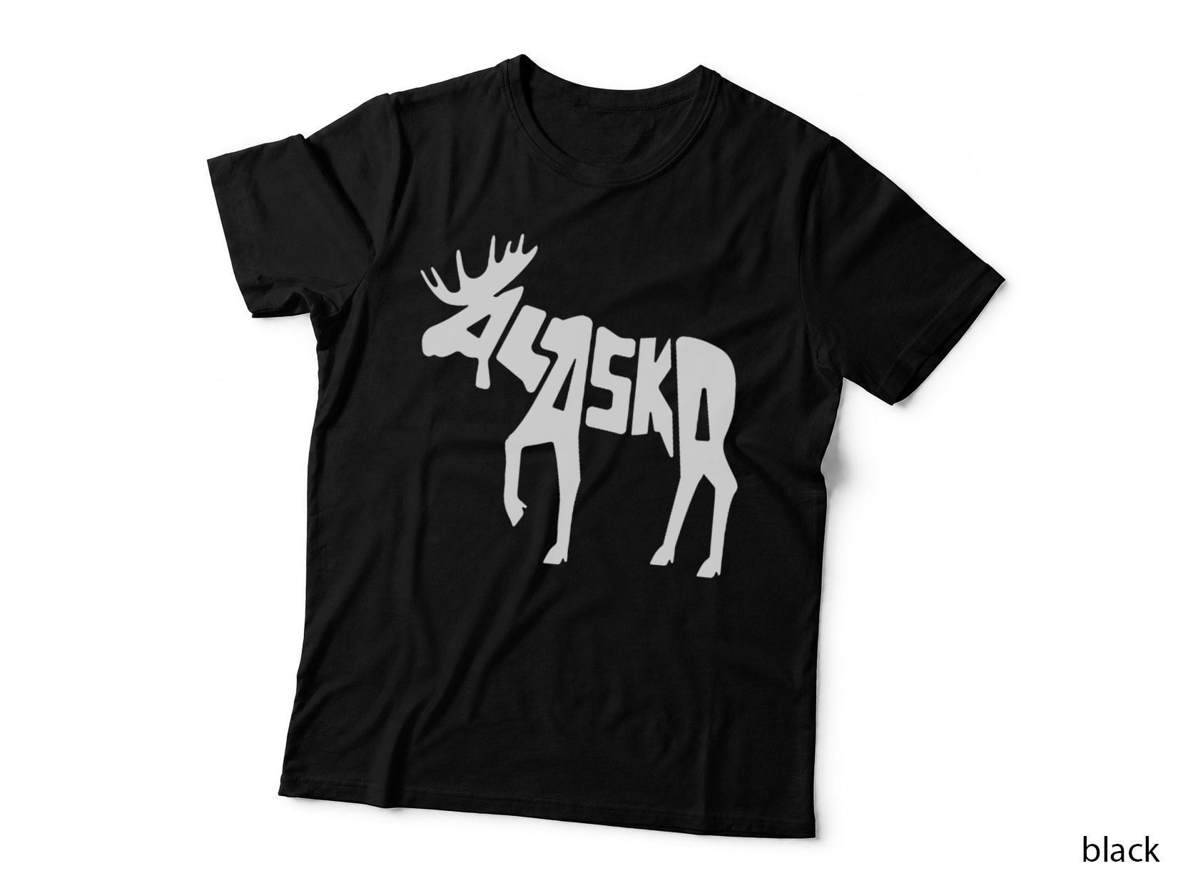 Alaska Moose Word Art - Funny Animal, Unisex, Nature Lover Gift T-Shirt