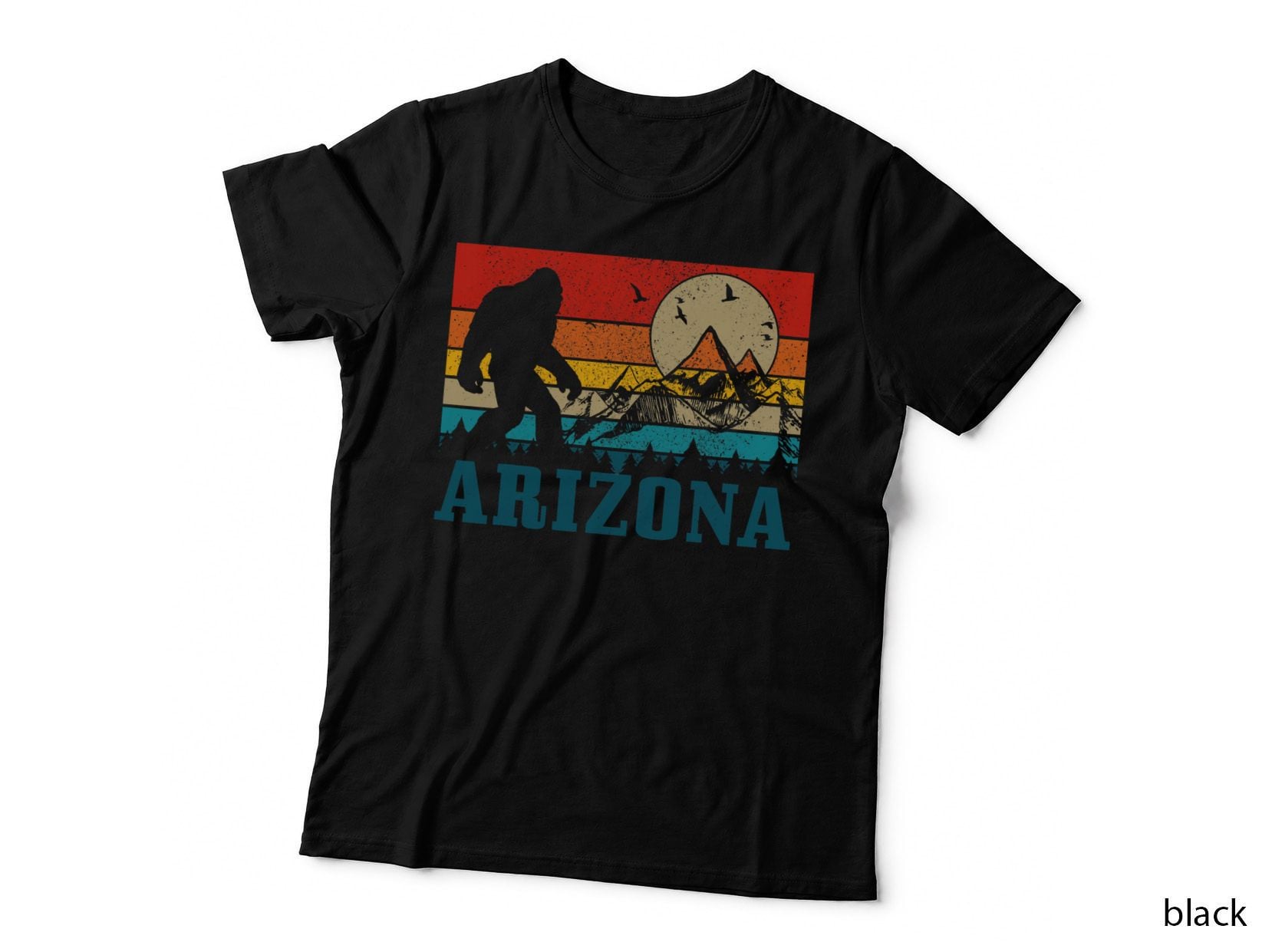 Arizona Bigfoot Vintage Mountains Hiking Camping Gift T-Shirt