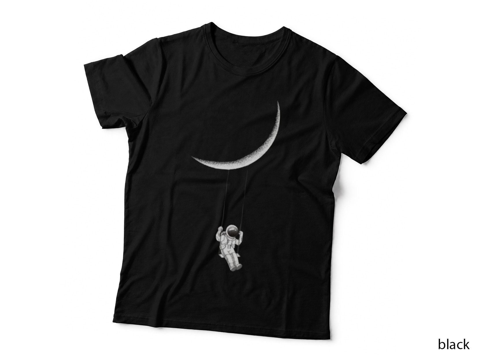 Astronaut Swinging on Moon, Space Adventure, Lunar Explorer, Sci-Fi Fan T-Shirt