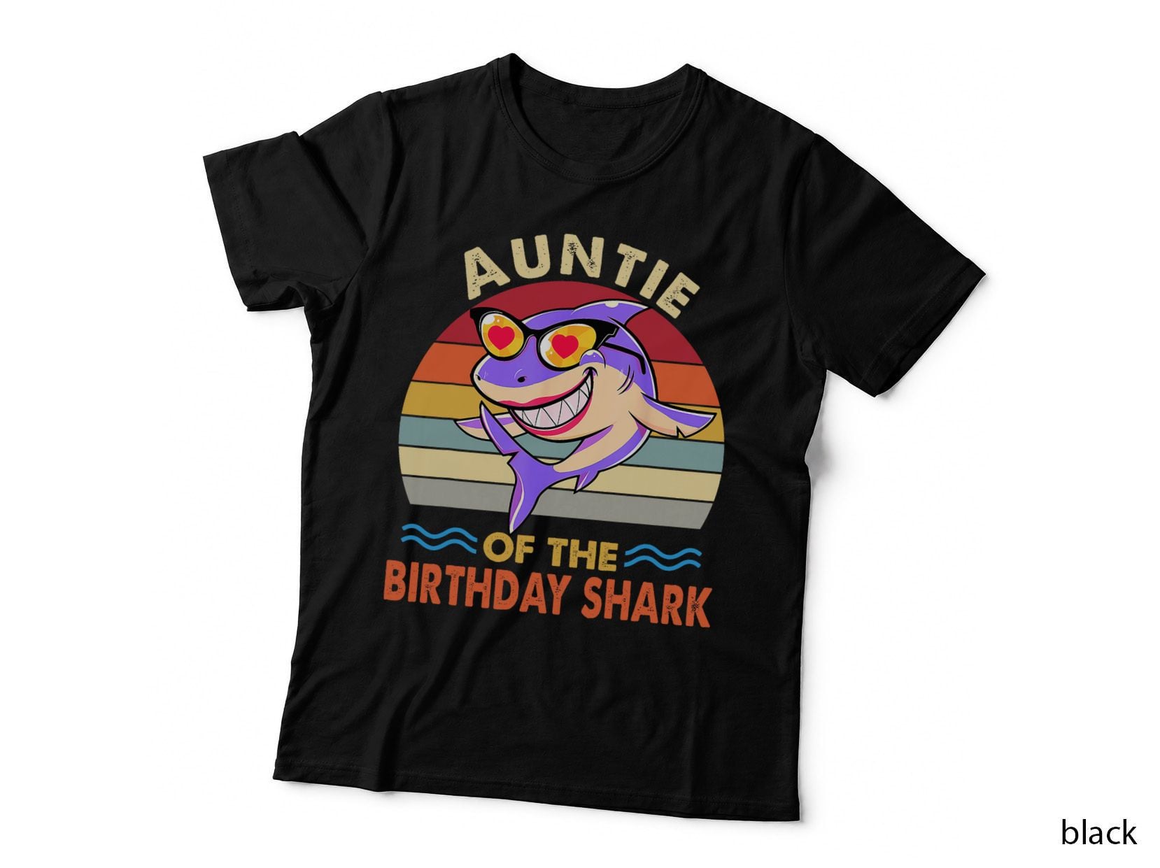 Auntie of the Shark Birthday Matching Family, Shark Lover Gift T-Shirt
