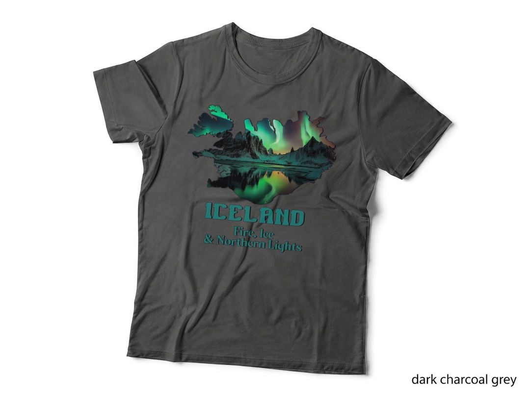 Aurora Borealis Iceland Nature Fire Ice Camping Hiking T-Shirt
