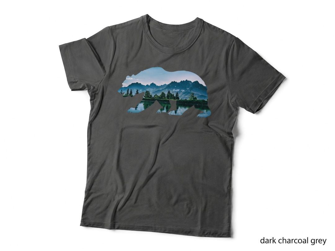 Bear Vintage National Park Bear Wildlife Mountains, Retro Nature T-Shirt