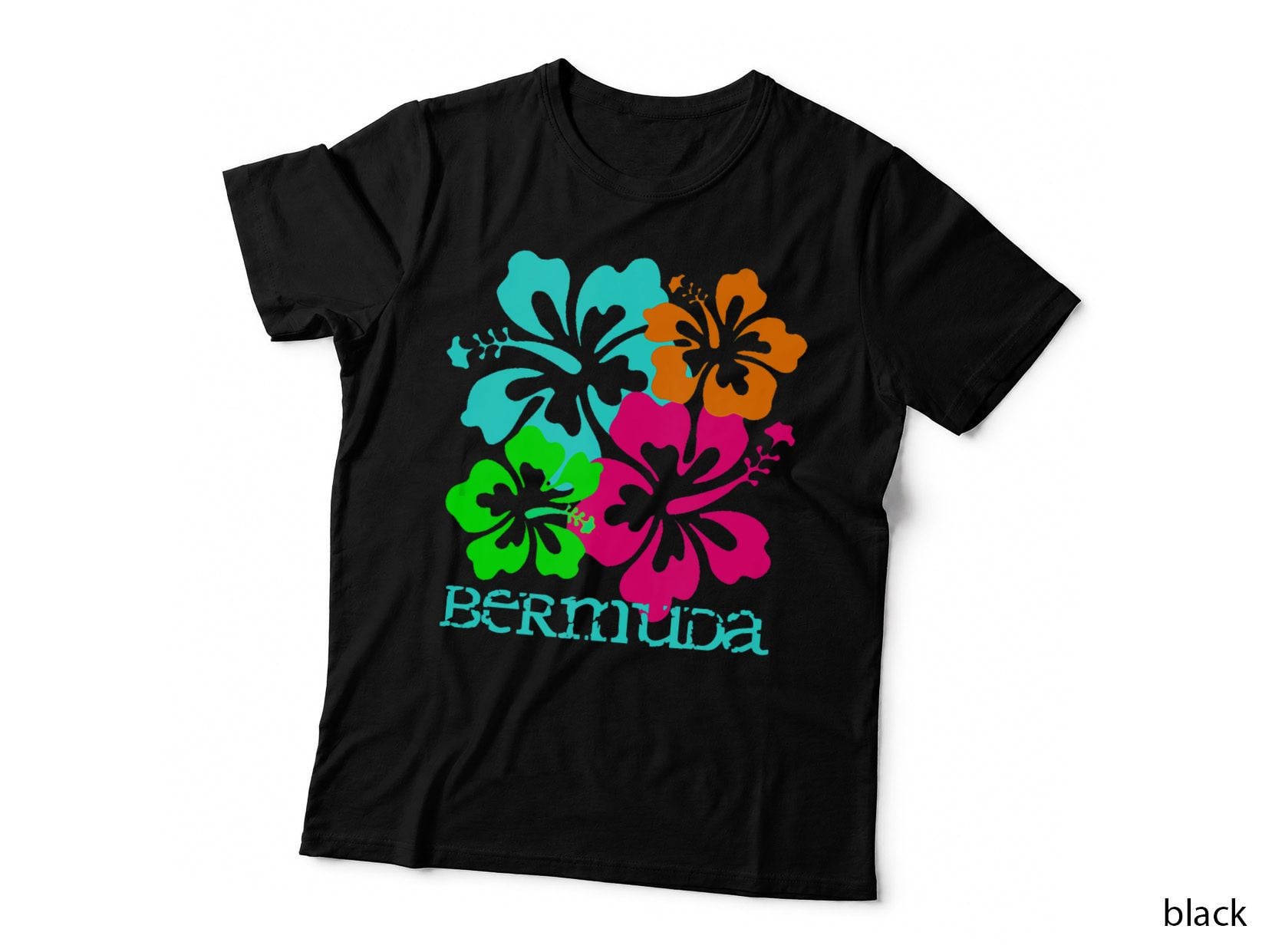 Bermuda Island Beach Tropical Hibiscus Travel Surf Vacay T-Shirt