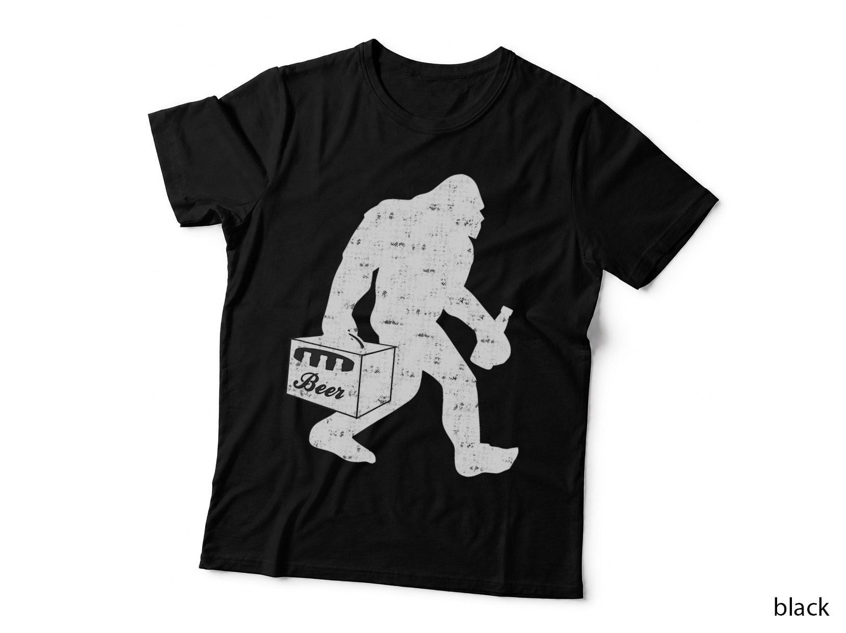 Bigfoot Beer Camping Vintage, Sasquatch Hiking for Men T-Shirt