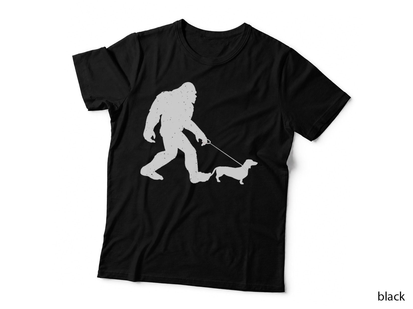 Bigfoot Walking Dachshund Shirt Funny Wiener Dog Gift T-Shirt