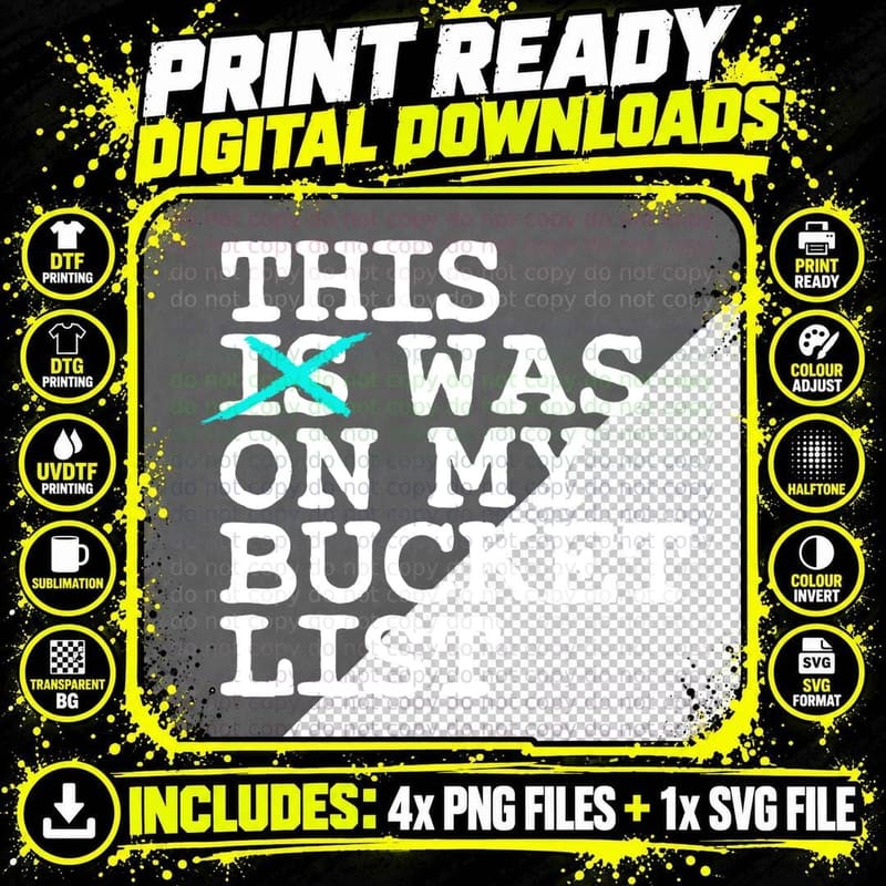 Bucket List Adventure Trip Backpackers T-Shirt Png SVG Digital Bundle