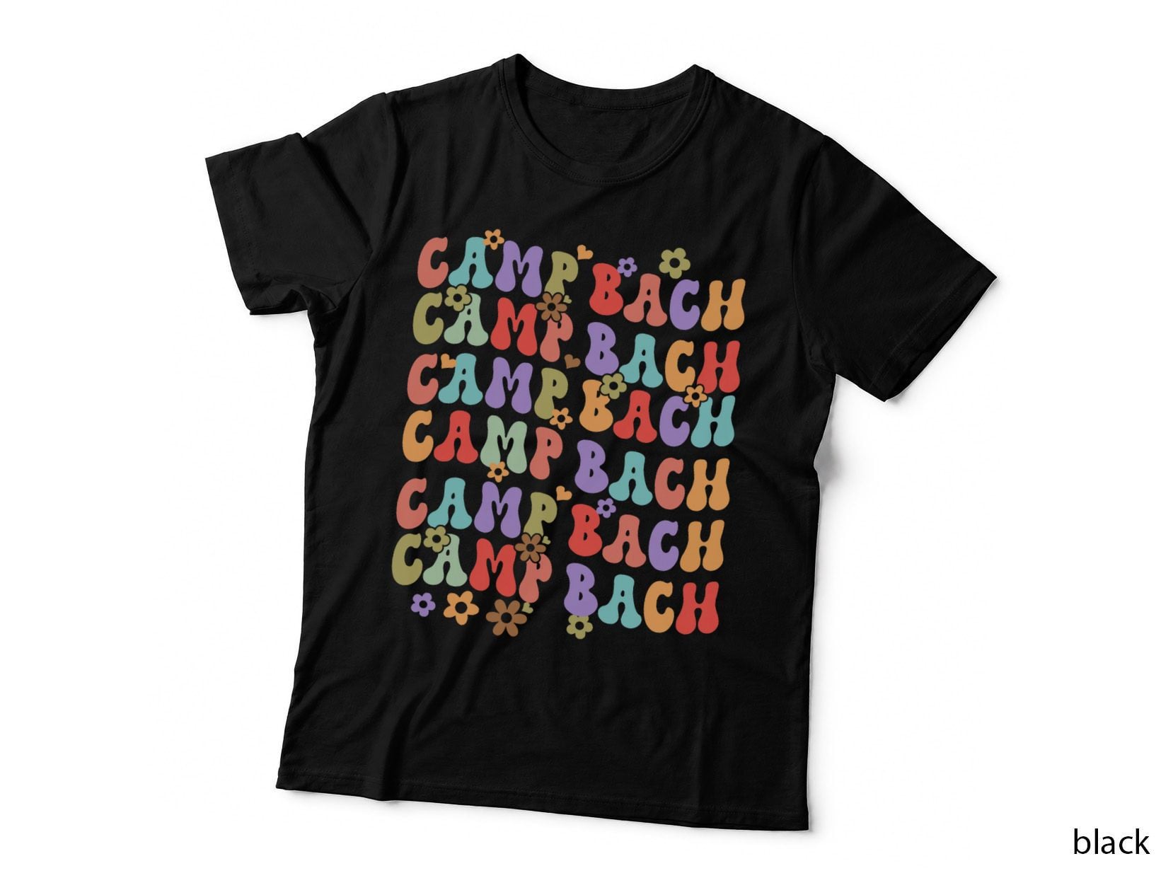 Camp Bach Bridesmaid Camping Bachelorette Groovy Matching T-Shirt
