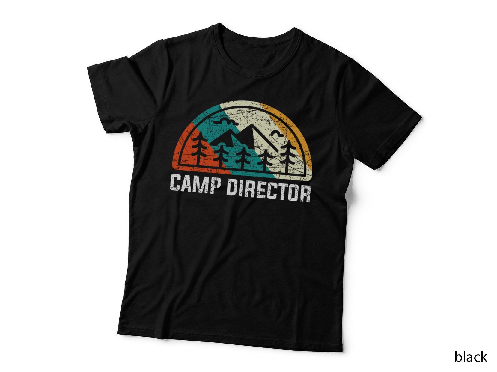 Camp Director - Retro Camping Vintage Graphic Minimalist T-Shirt