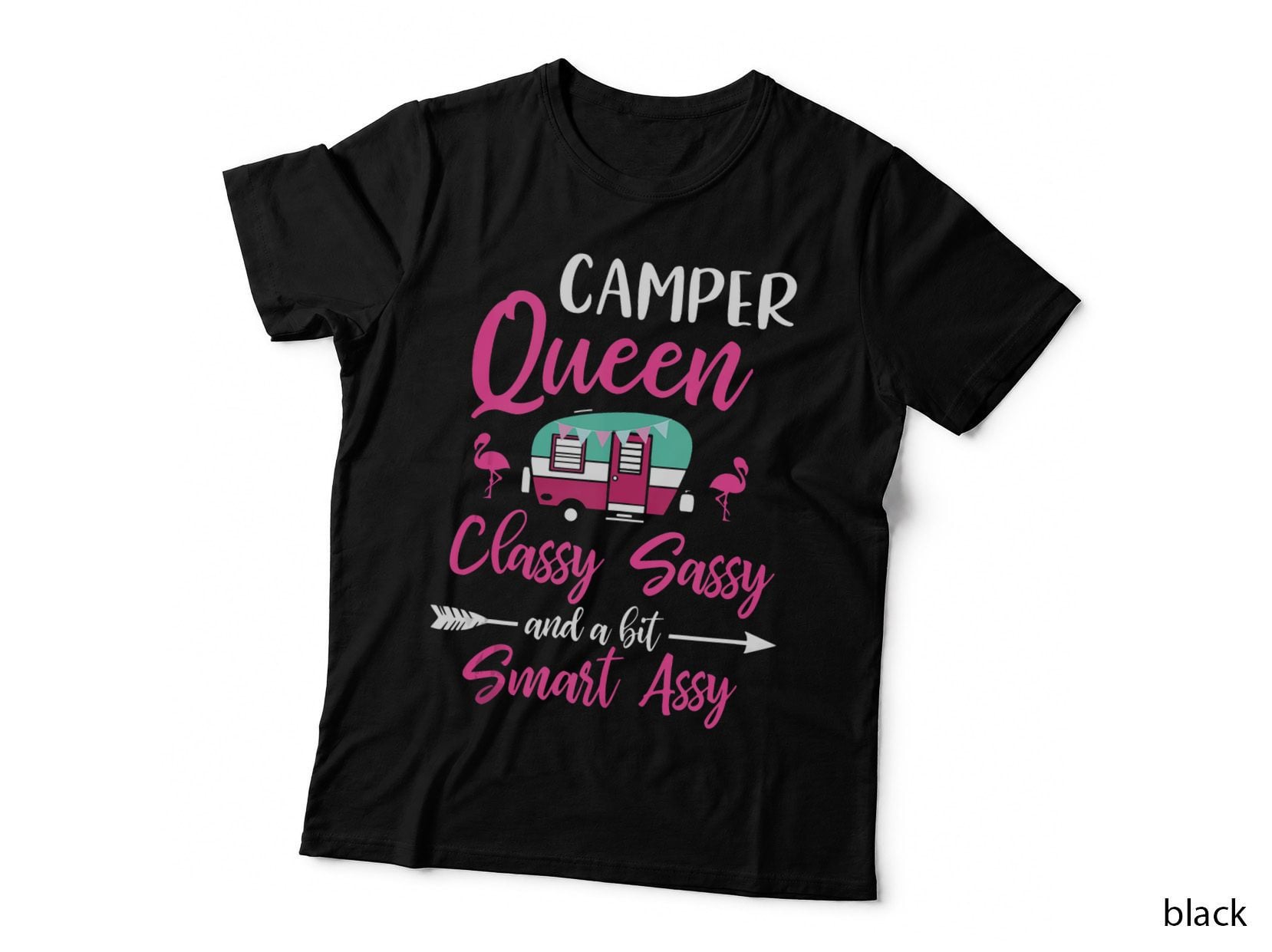 Camper Queen Classy Sassy Smart Assy Camping RV Gift, Outdoor Adventure T-Shirt