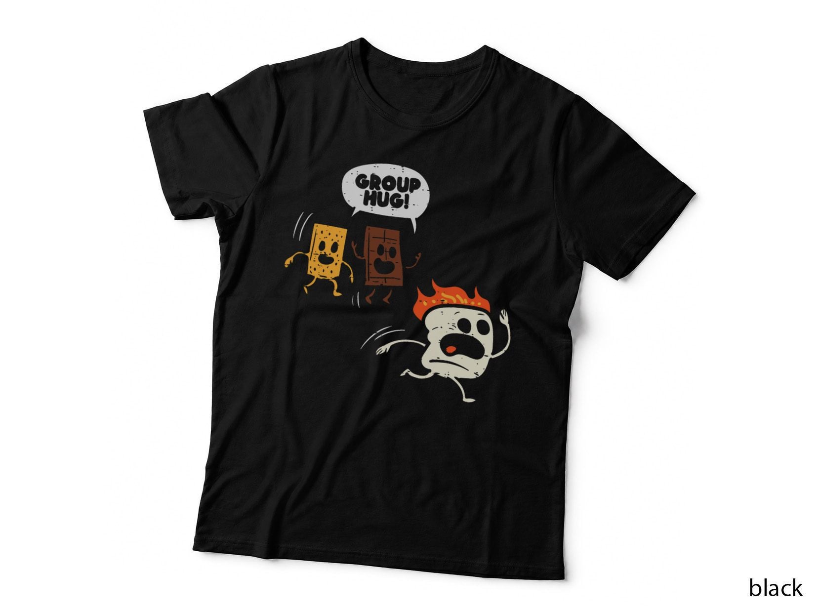 Camping Group Hug Smores Funny Marshmallow Men Women Kids T-Shirt