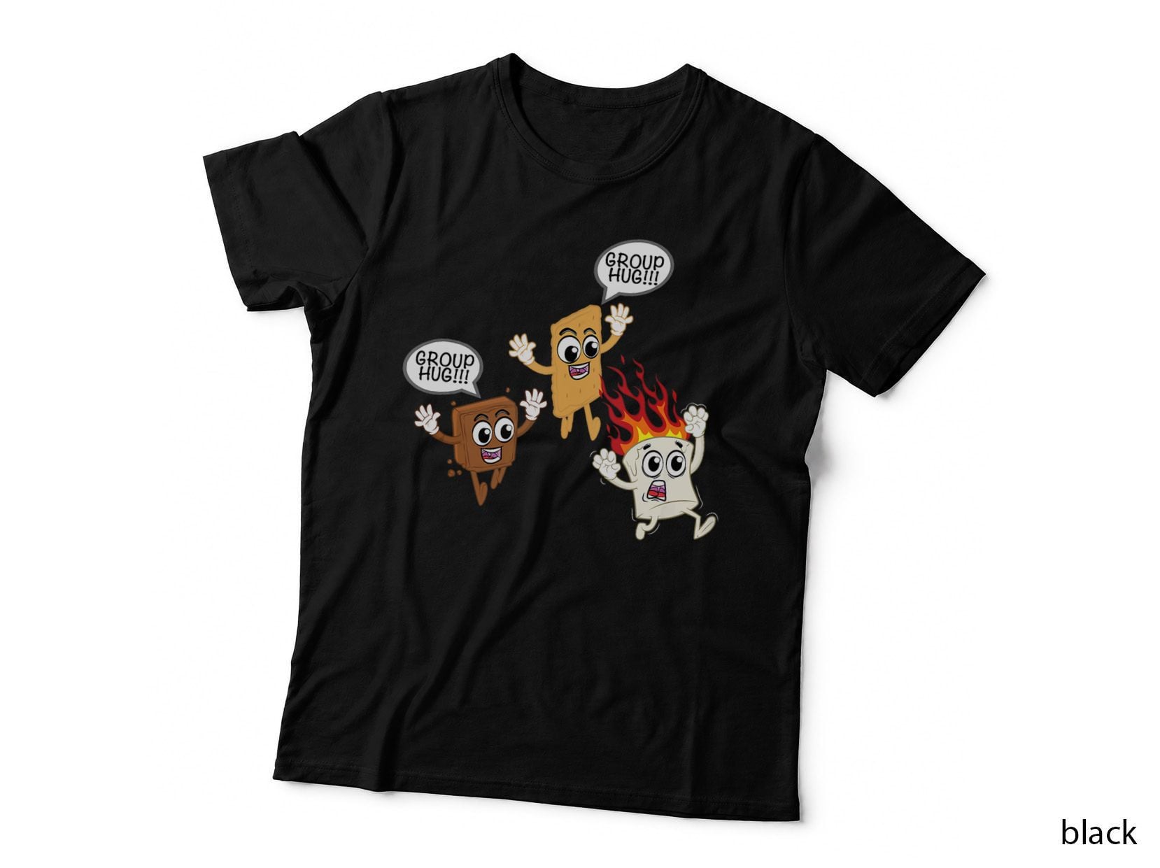 Camping S'mores Smores Roasted Marshmallow Group Hug, Outdoor Adventure T-Shirt