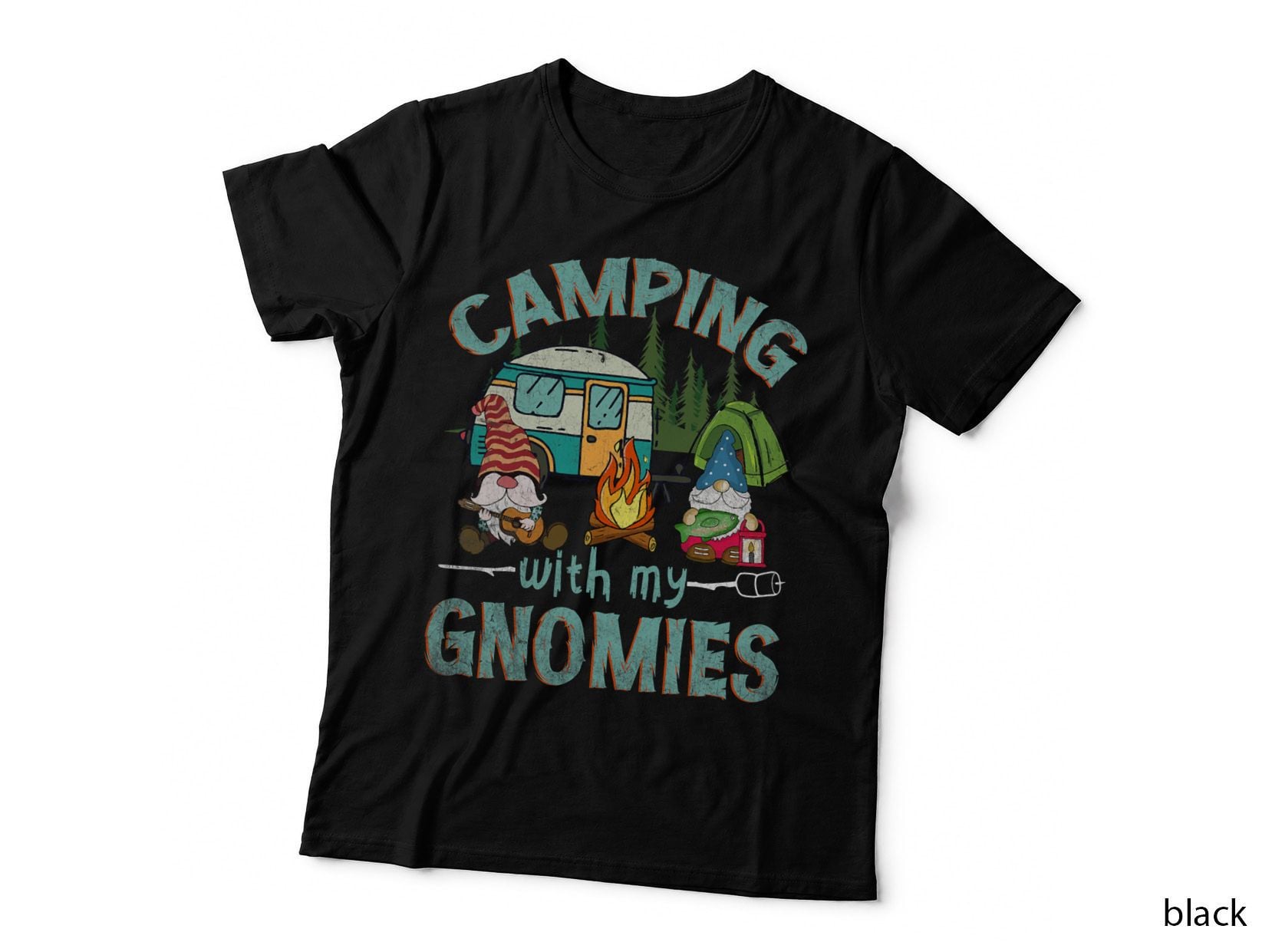 Camping with My Gnomies Funny Gnome Camp Women Men, Outdoor Adventure T-Shirt