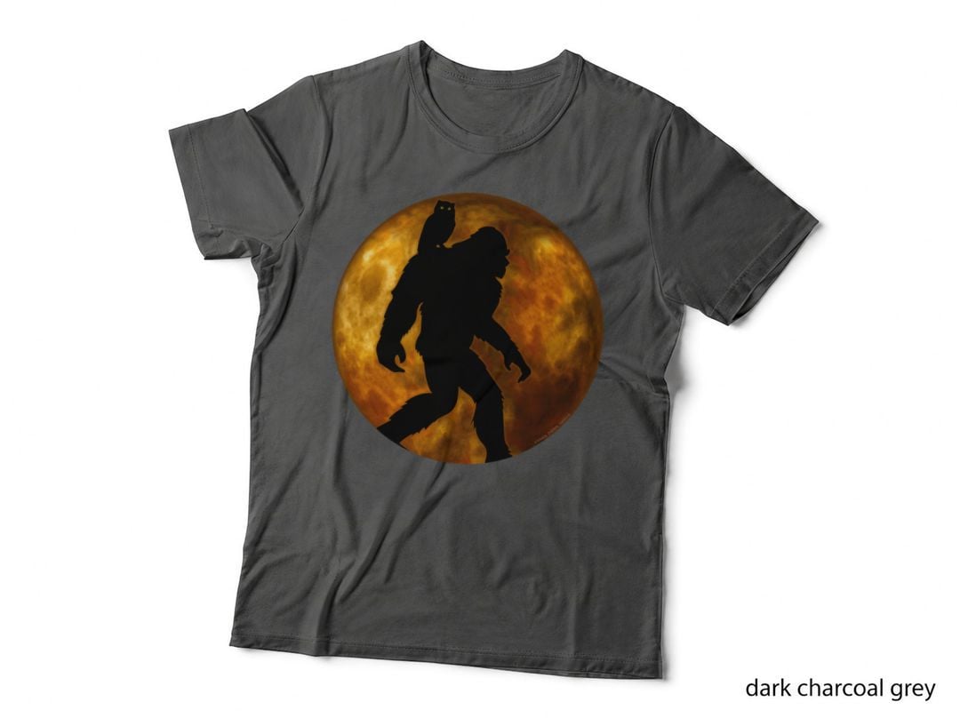 Cool Bigfoot Lovers Design with Full Moon - Bigfoot, Sasquatch, Cryptid T-Shirt