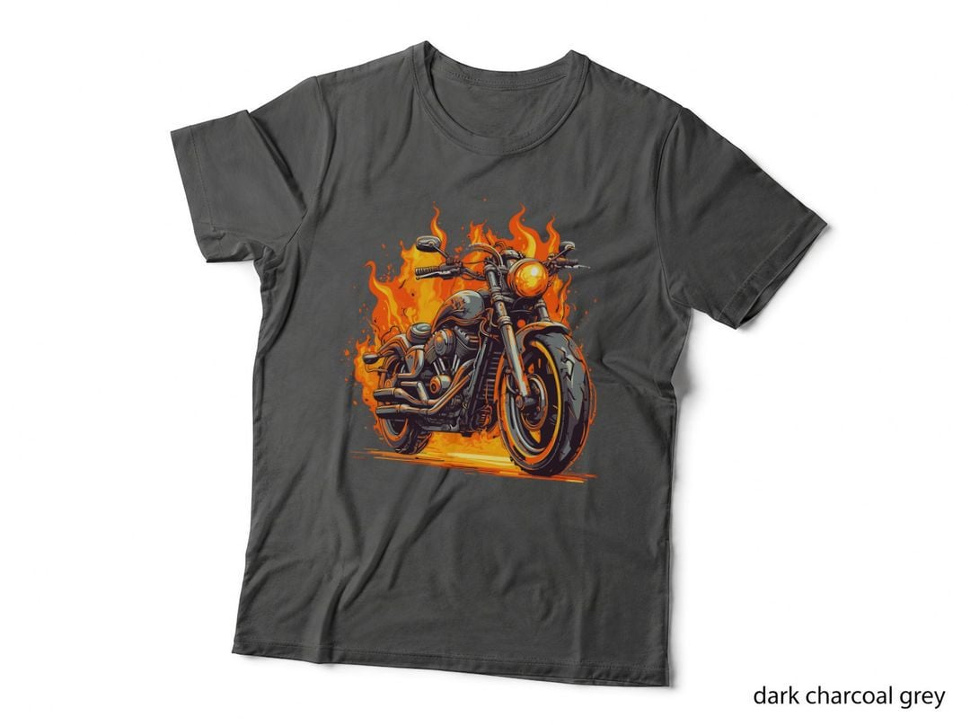 Cool Motorbike Flames and Burning Motorcycle Love, for Bikers T-Shirt