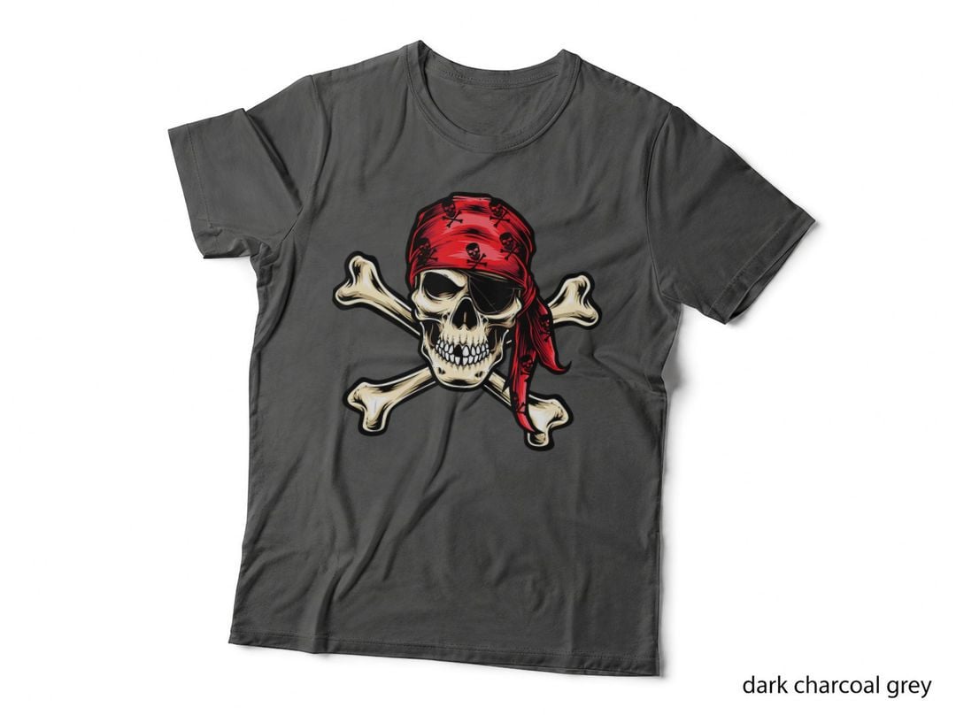 Crossbones Pirate Caribbean Flag Gift, for Women, Men's Style T-Shirt
