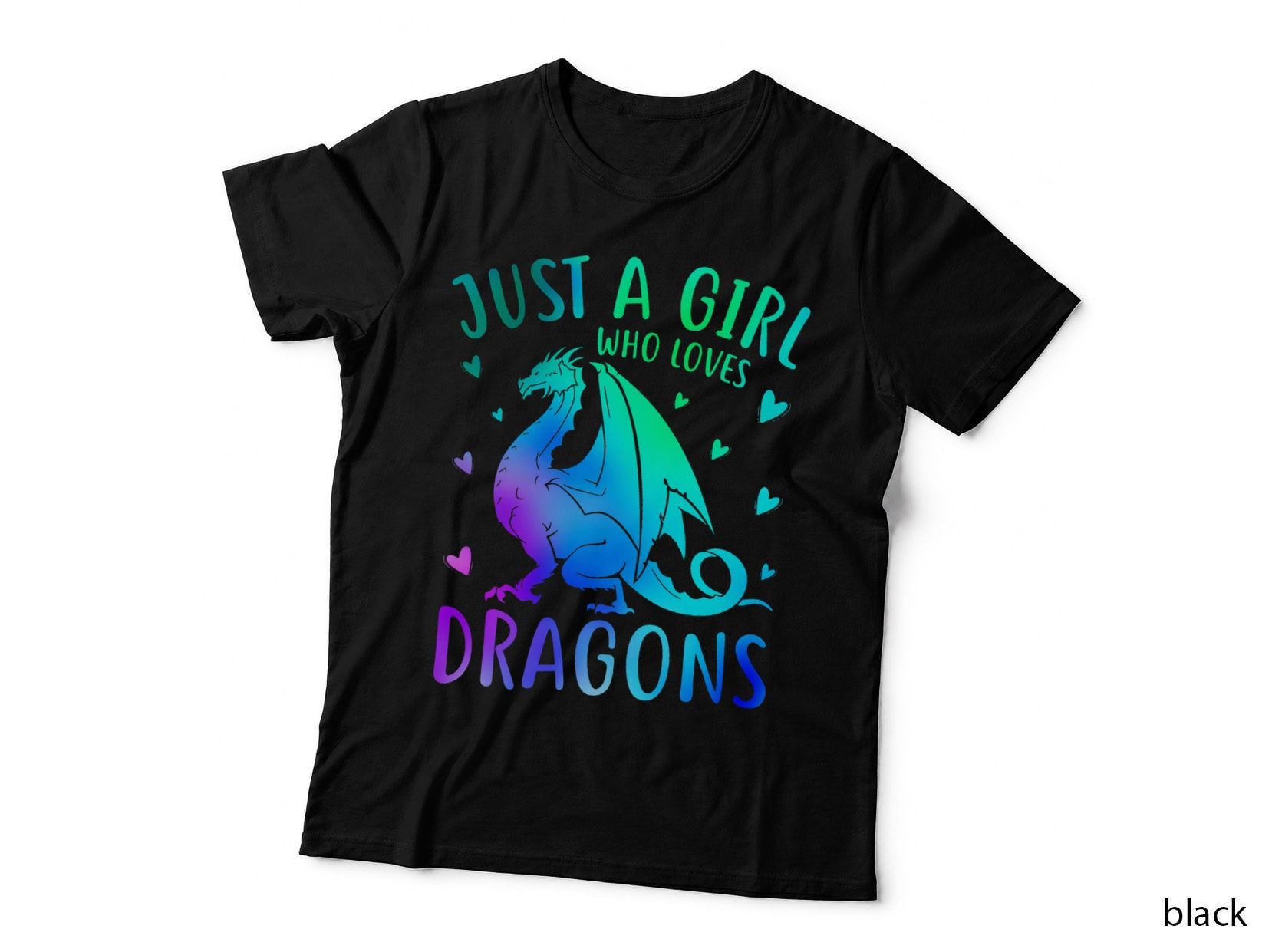 Cute Just a Girl Who Loves Dragons Women and Girls, Dragon Lover T-Shirt