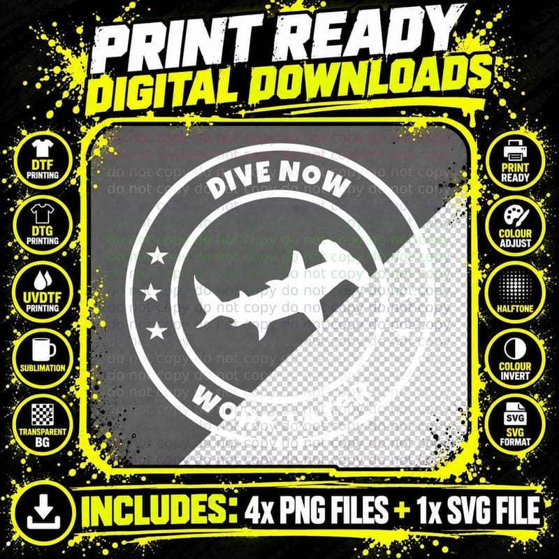 Diver Deep Sea Diving Swimming Saying Png SVG Digital Bundle
