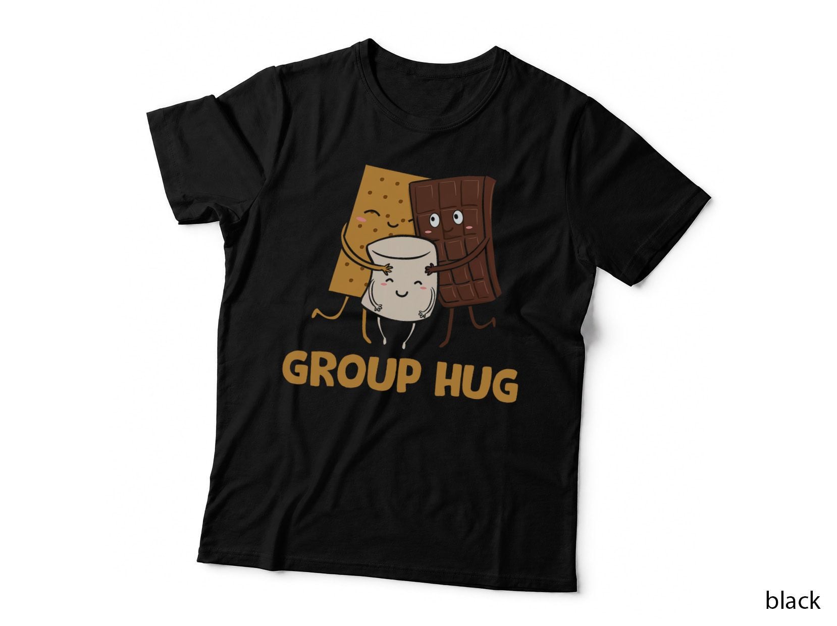 Funny Camping Group Hug S'more Kids Boys Girls, Outdoor Fun T-Shirt