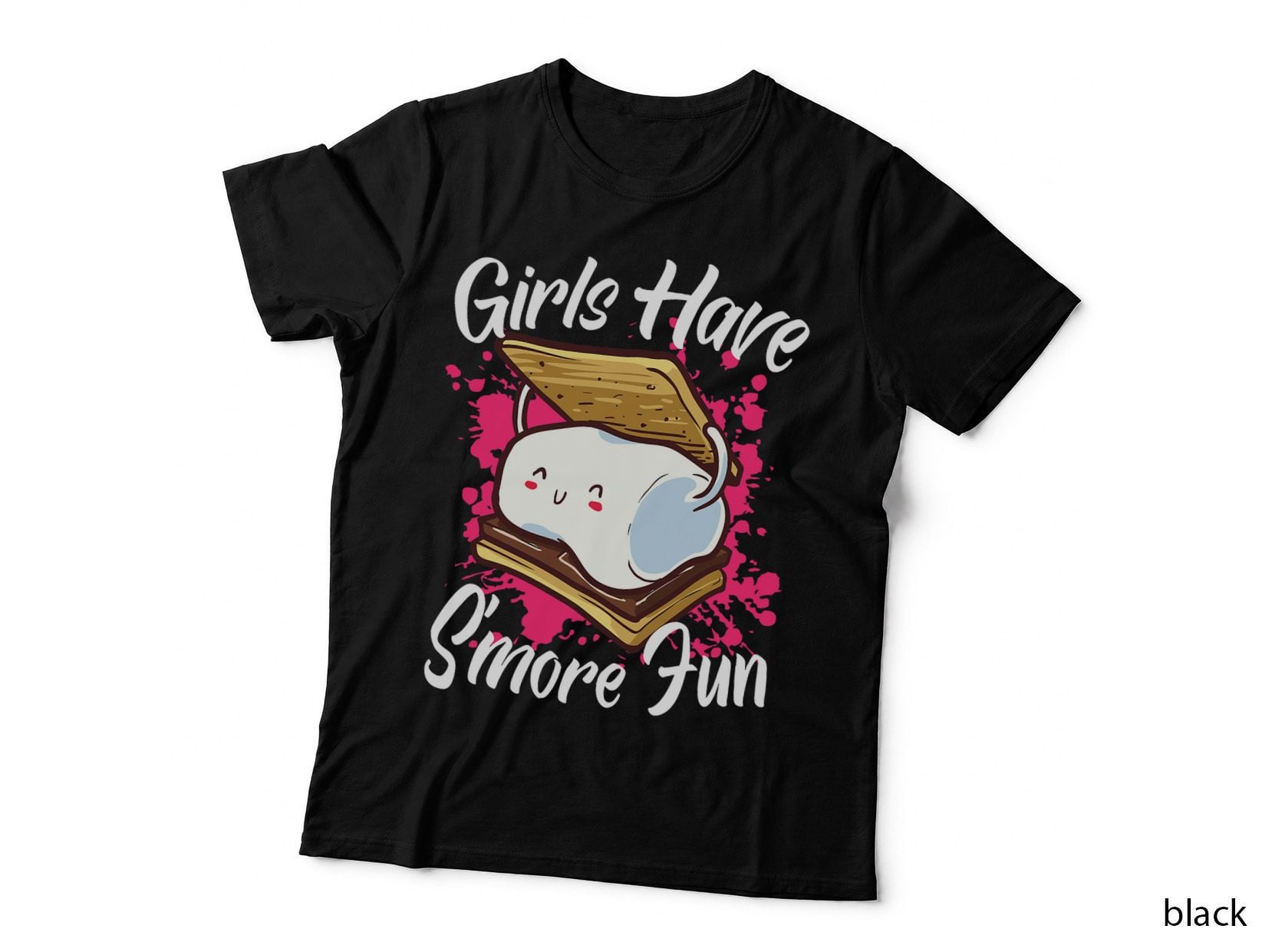 Funny Camping Marshmallow Camper Girls Have Smore Fun T-Shirt