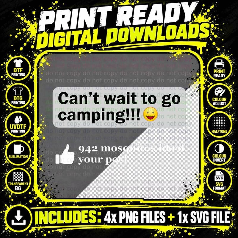 Funny Camping Saying Humor Outdoorsy Joke Camp Gear Gift Png SVG Digital Bundle