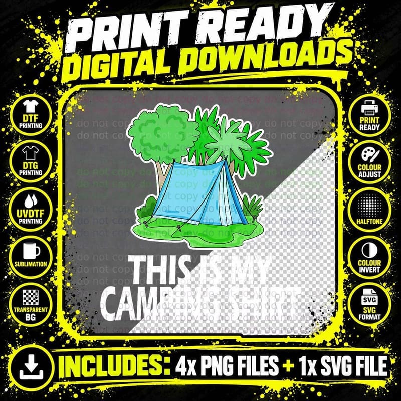 Funny Camping, Outdoor Humor, Campsite Jokes for Women Png SVG Digital Bundle