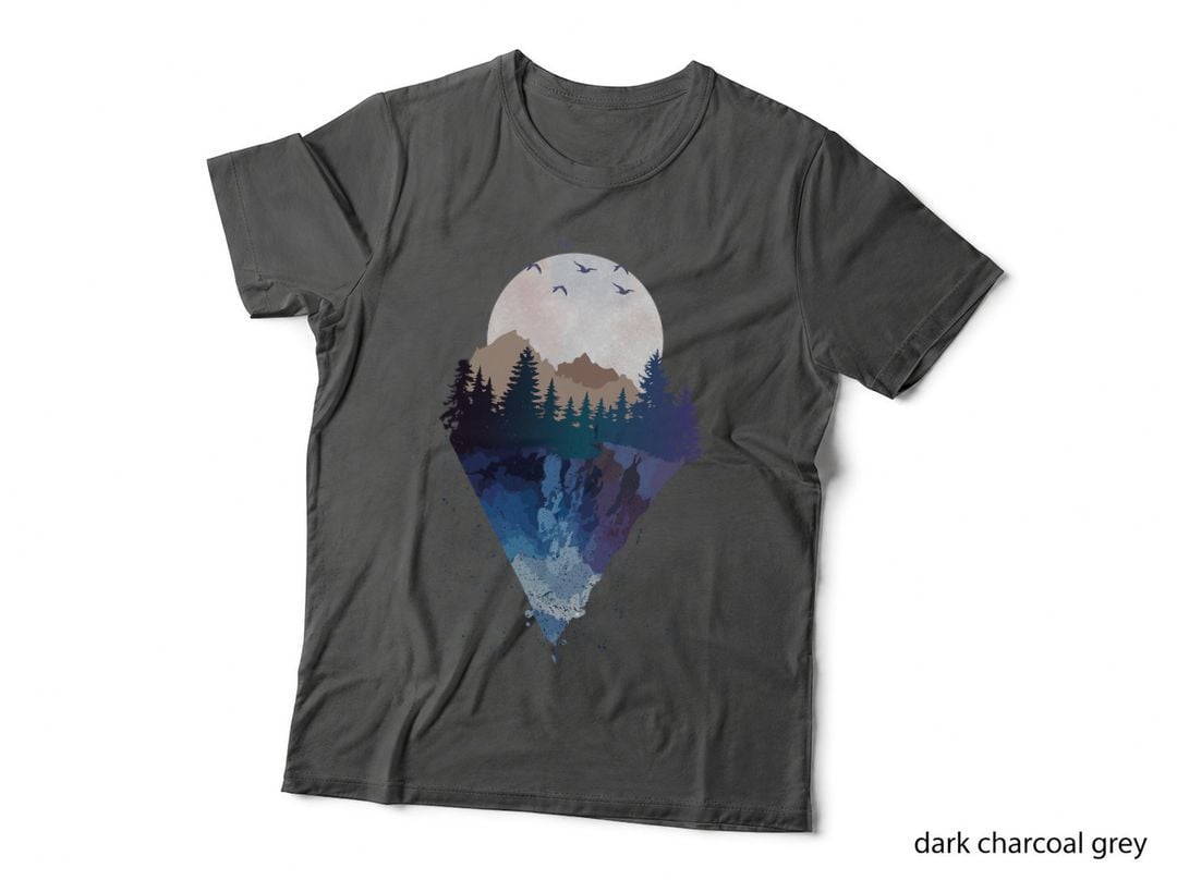 Funny Geometric Mountain Abstract Geometry Outdoor Gifts T-Shirt