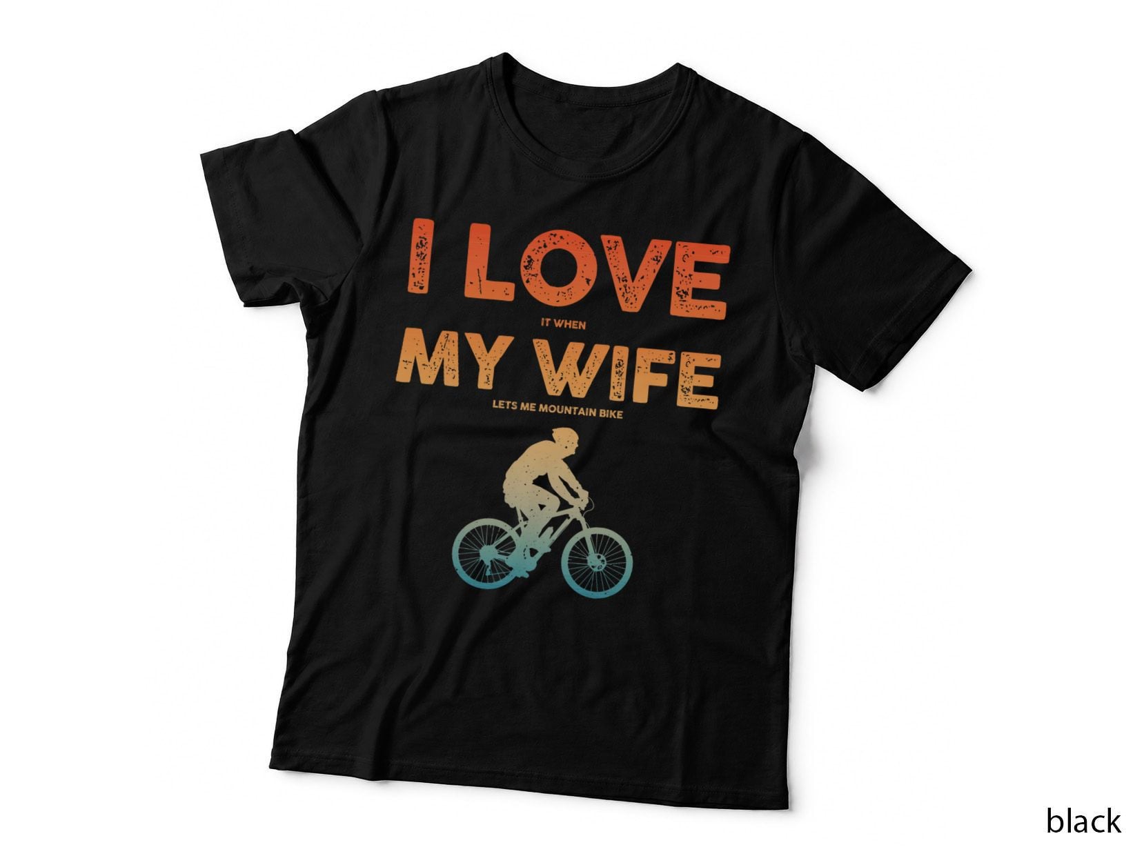 Funny Mountain Bike Art for Men Dad MTB Mountain Biking T-Shirt