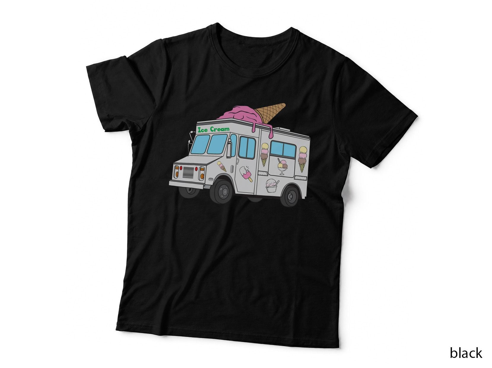 Funny Nostalgic Ice Cream Truck Summer Adventure Lover T-Shirt
