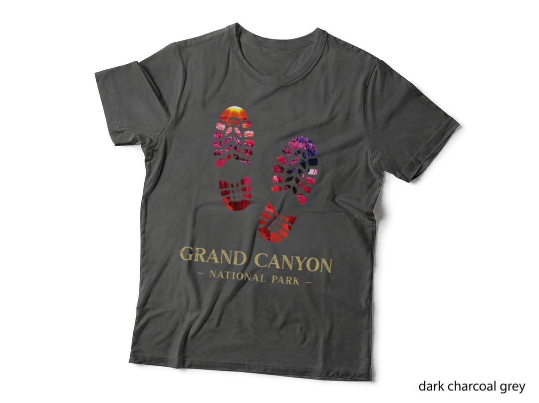 Grand Canyon National Park Hiking Boot Print Souvenir T-Shirt