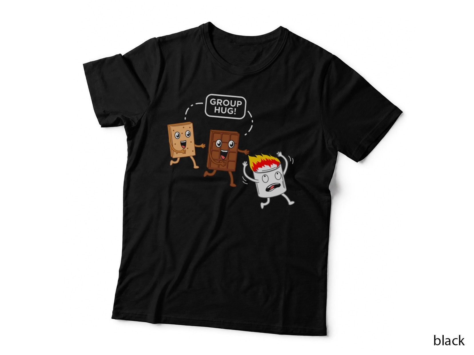 Group Hug S'more Funny Smores Camper Camping Graphic T-Shirt