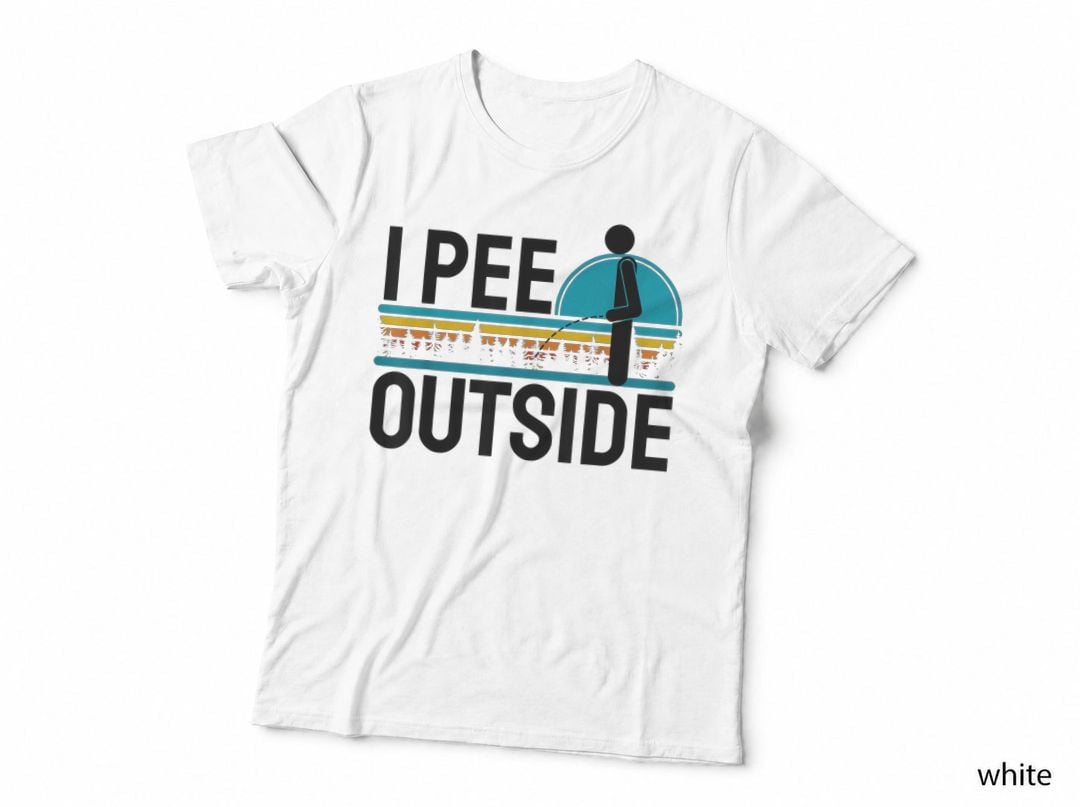 I Pee Outside Funny Camping Husband Peeing Outdoor Lover T-Shirt