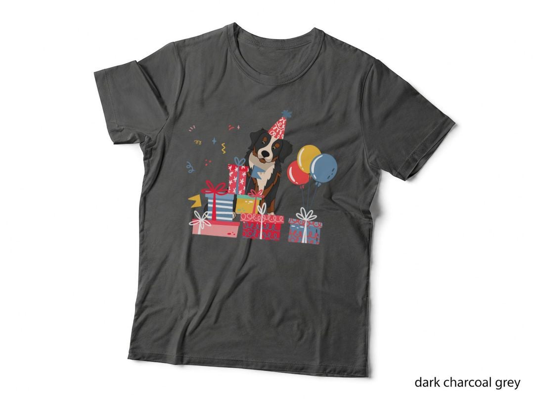 Kids Birthday Party Animal Pet Bernese Mountain Dog T-Shirt