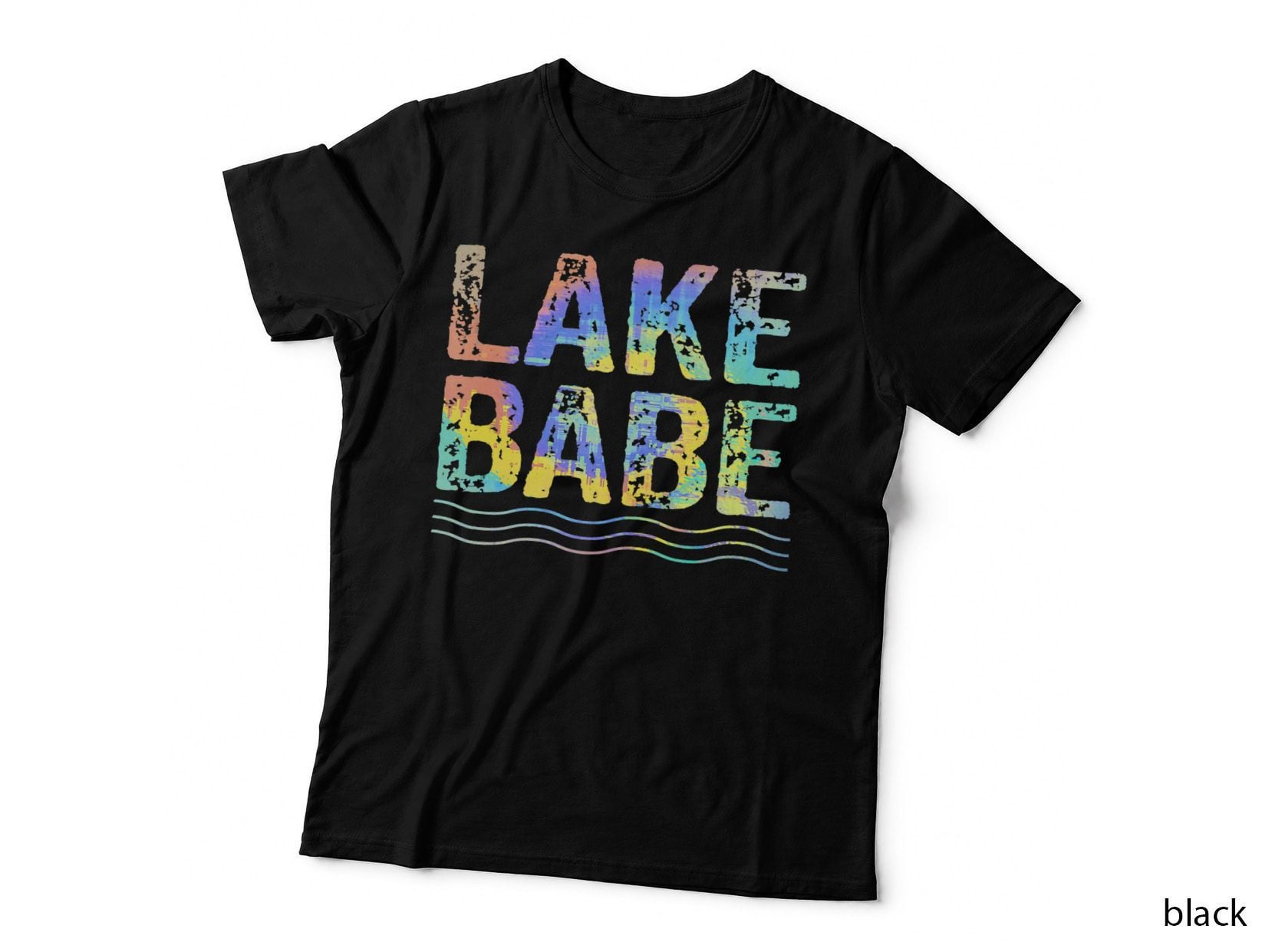 Lake Babe Camping Lover Summer Vacation Tie-Dye Outdoor Fun T-Shirt