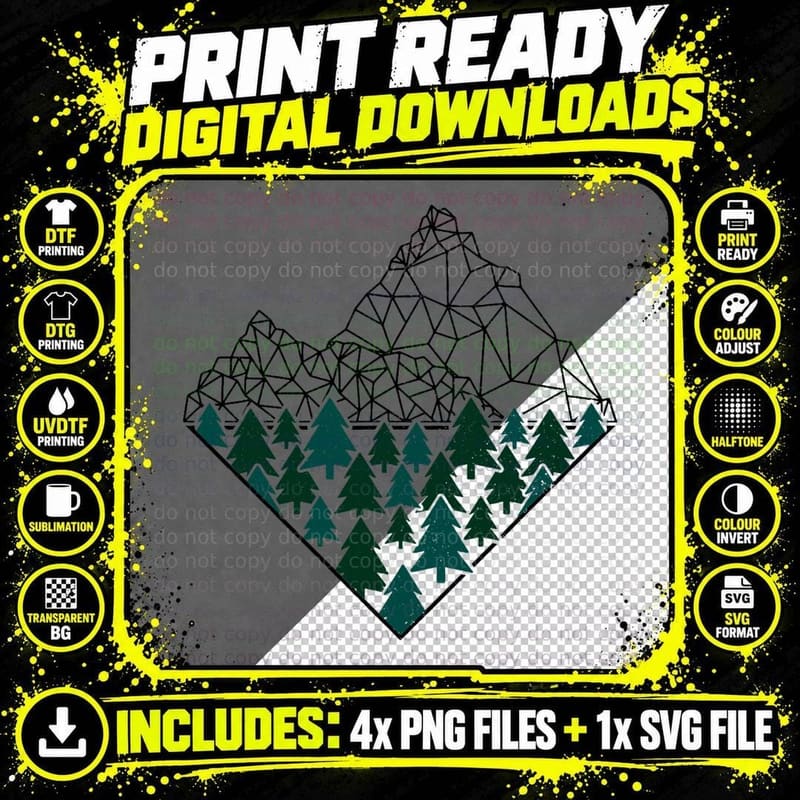 Mountains Trekking Nature Hiking Camping Outdoor Hiker Png SVG Digital Bundle