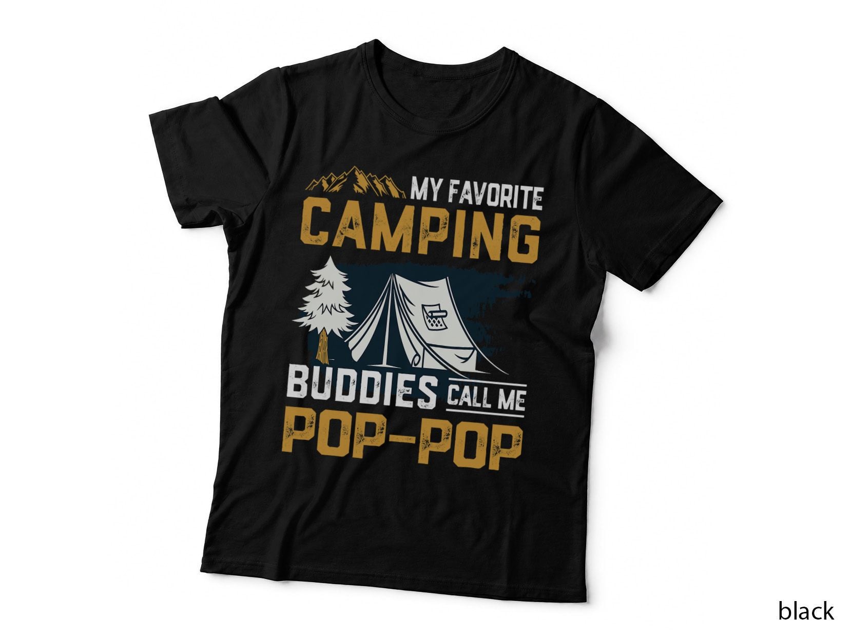My Favorite Camping Buddies Call Me Pop-Pop Vintage Gift T-Shirt