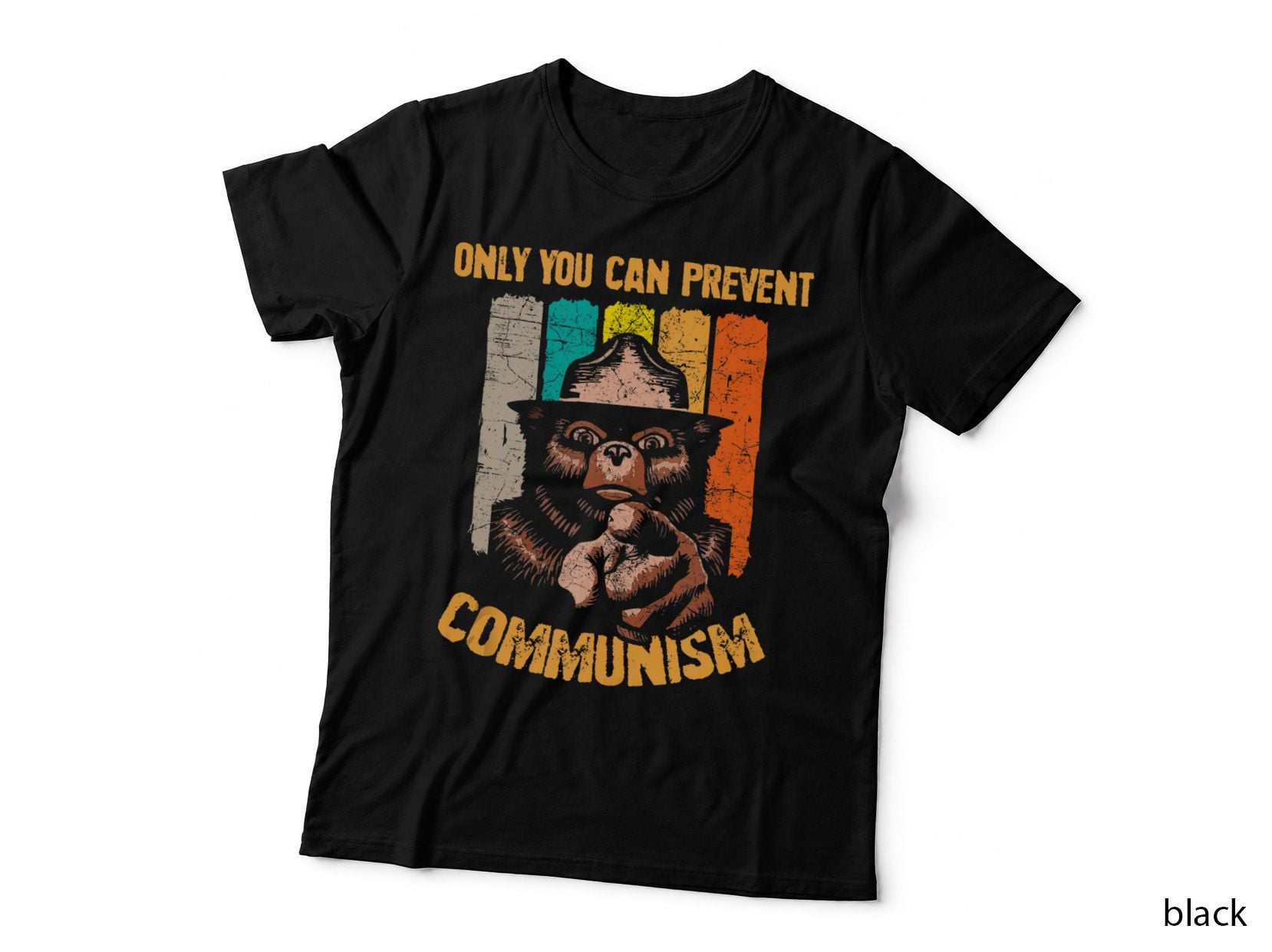 Only You Can Prevent Communism Funny Camping Bear Outdoor Adventure T-Shirt
