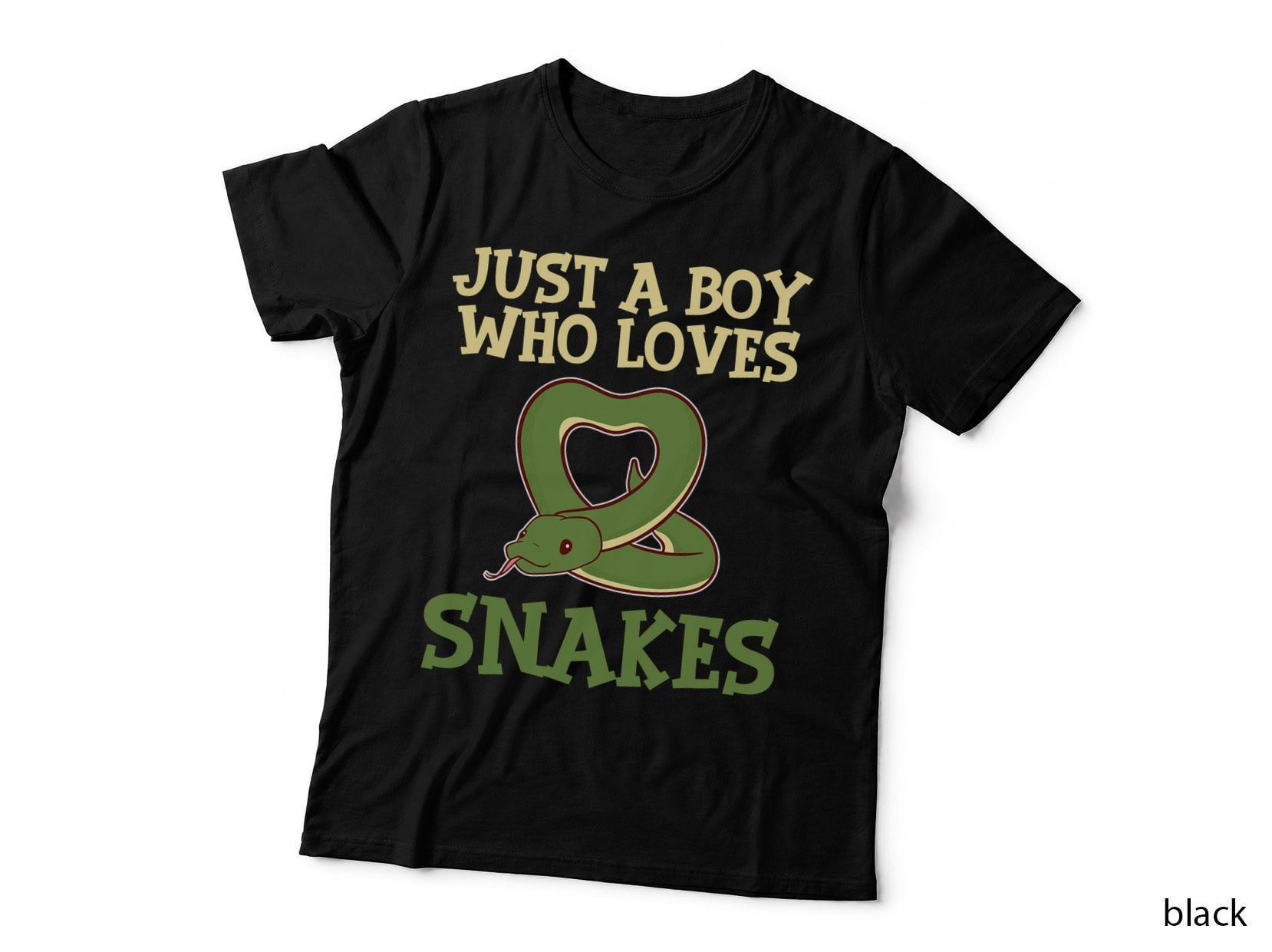 Only a Boy Who Loves Snakes and Reptile Snakes, for Men, Snake Lover T-Shirt