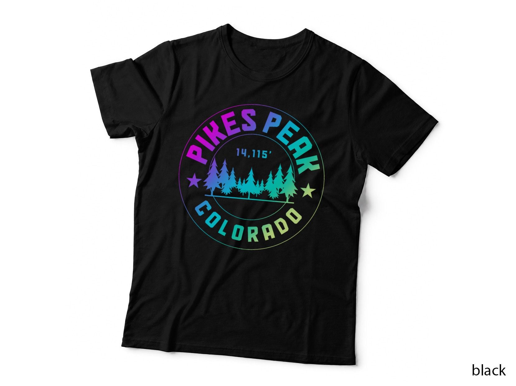 Pikes Peak Colorado Mountain Hiking Vintage T-Shirt